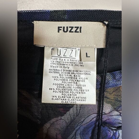 Fuzzi Embroidered Dress Deep Floral Sz L NWT - Picture 9 of 10